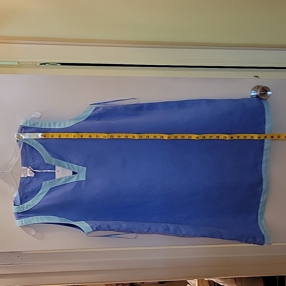 Sigrid Olsen Linen dress Size Large, 2 tone blue